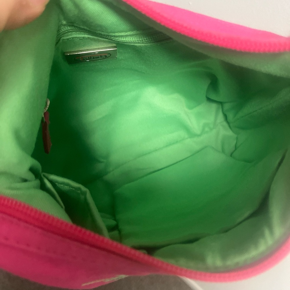 Talbots Pink Palm Tree Shoulder Bag Purse - Picture 6 of 7